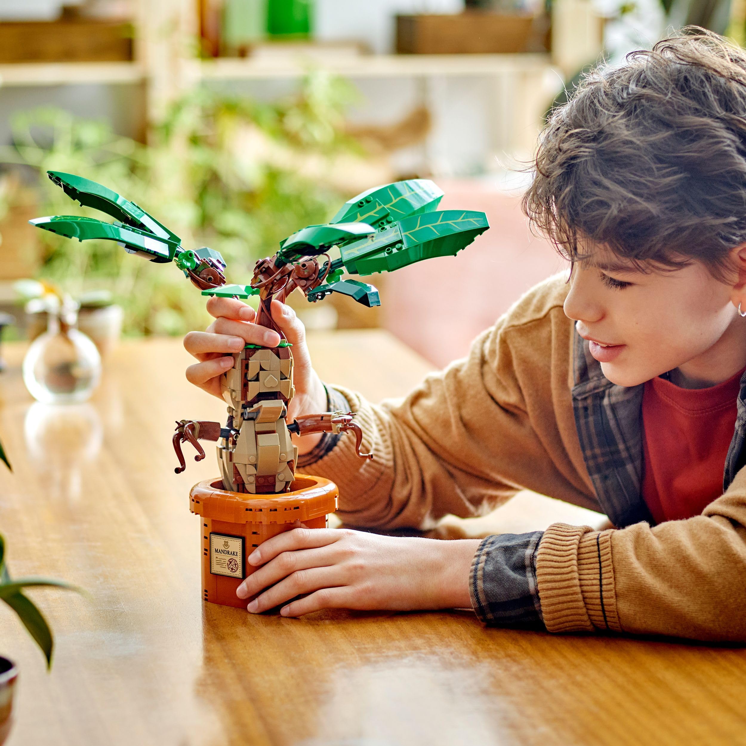 LEGO Harry Potter Mandragola, Personaggio Giocattolo con Vaso da Costruire, Creatura Magica con Arti e Bocca Mobili, Giochi per Bambini e Bambine da 10 Anni, Idea Regalo Decorativa da Collezione 76433
