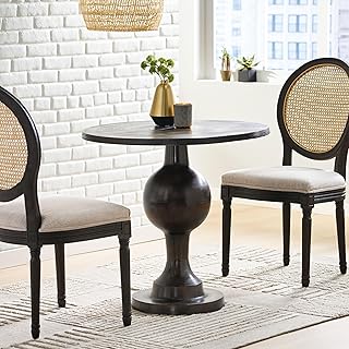 Christopher Knight Home Vintage Aluminum Round Dining Table with Pedestal Base, Table for Dining Set, Suitable for Small Living Areas,Furniture for Kitchen, Dining Room, Party, Raw Bronze