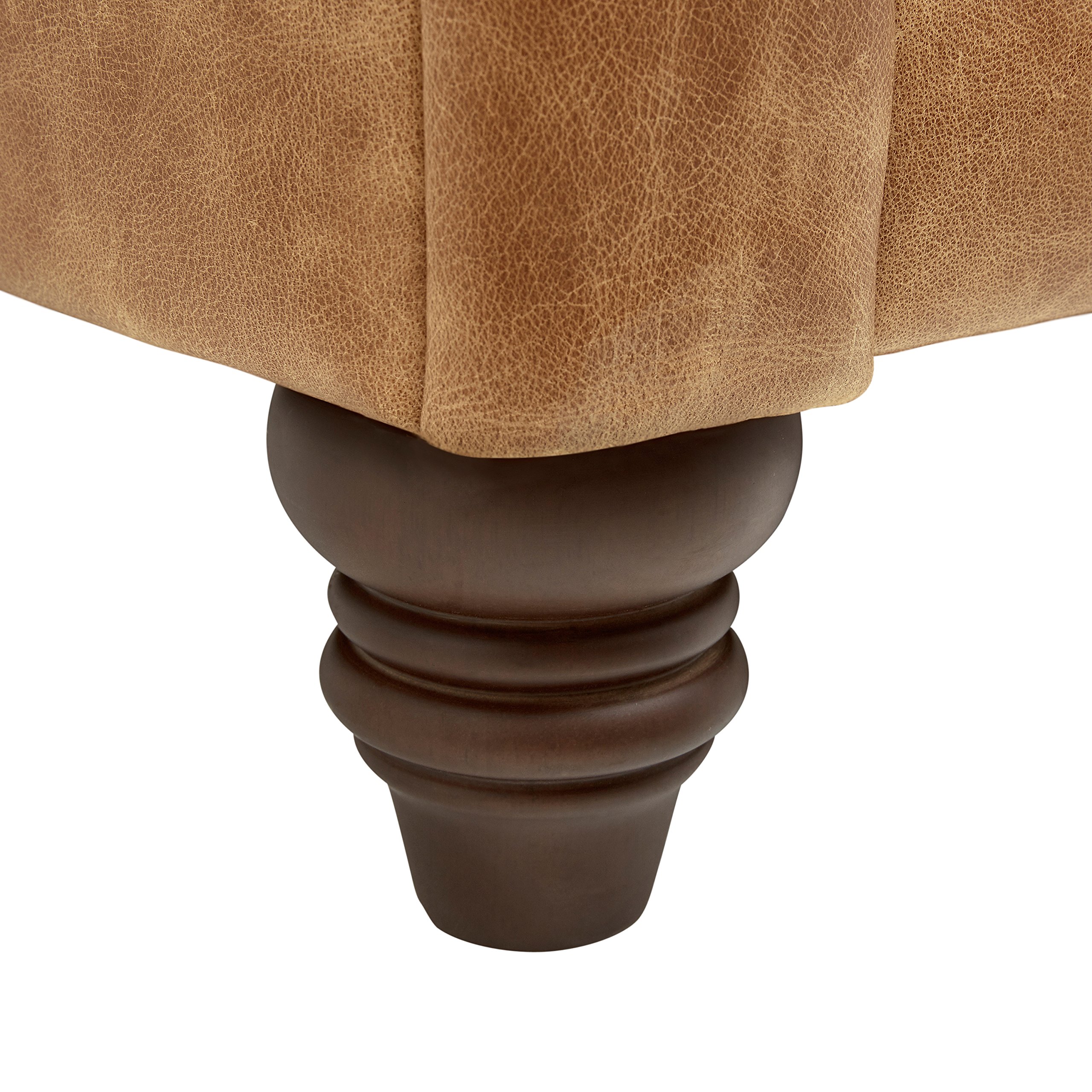 Amazon Brand Stone & Beam Bradbury Chesterfield Tufted Leather Accent