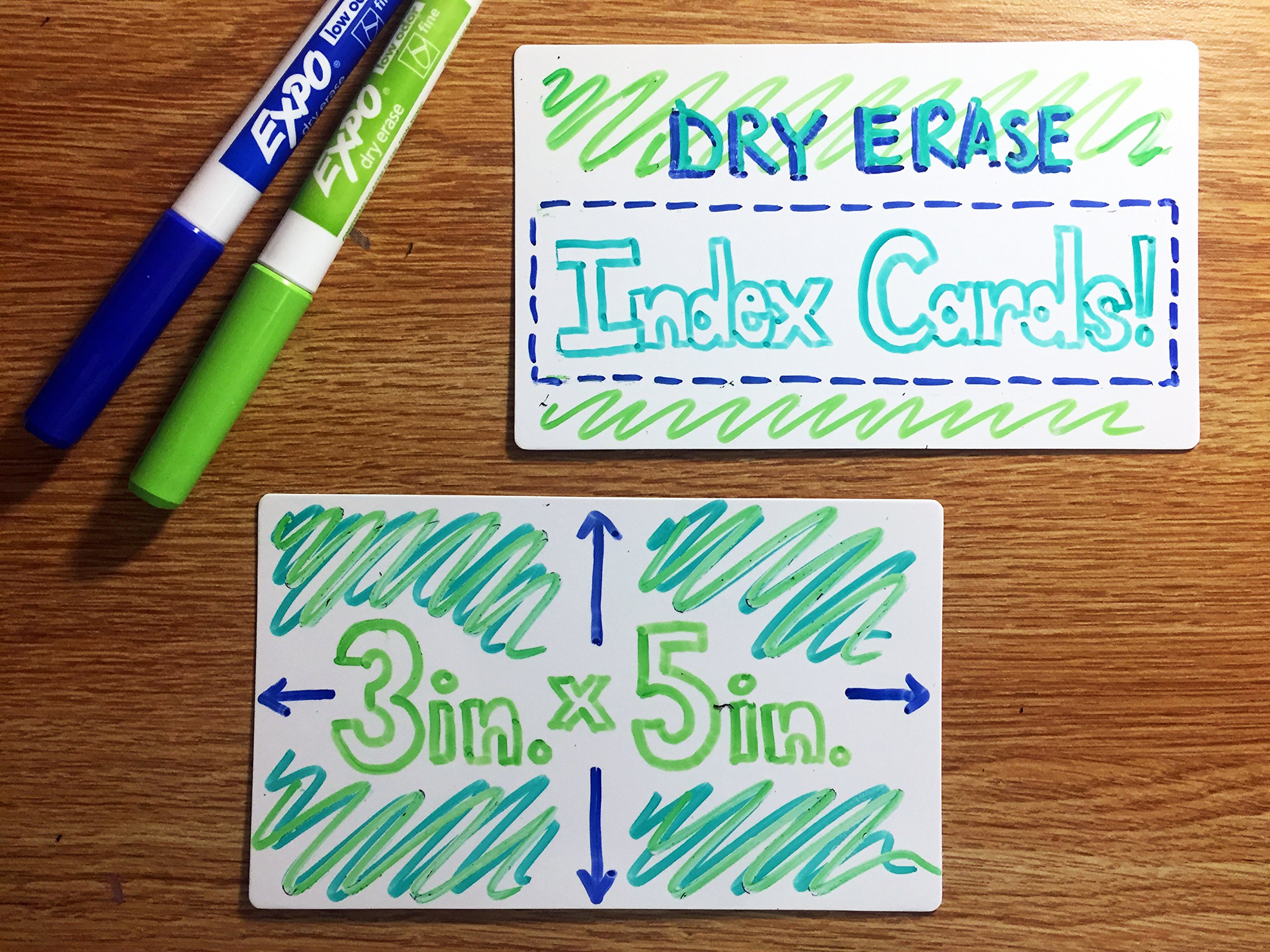 Buy Dry Erase Index Cards 48pcs Laminated Cards Blank Reusable Dry Erase Note Cards for