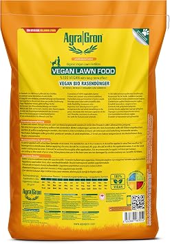 Çim Gübresi 20 kg Vegan Lawn Food%100 Bitkisel Menşeli Çim Gübresi/Doğal Çim Coşturan Gübre Alman Lisanslı
