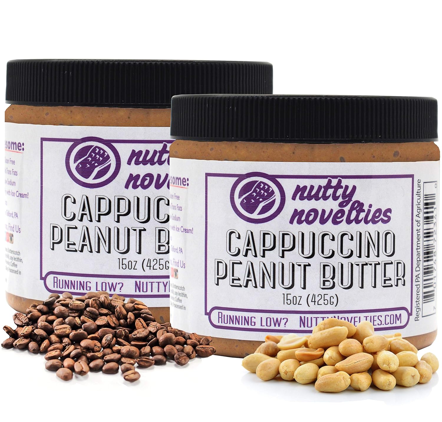 Nutty Novelties Cappuccino Peanut Butter High Protein, Healthy Peanut Butter