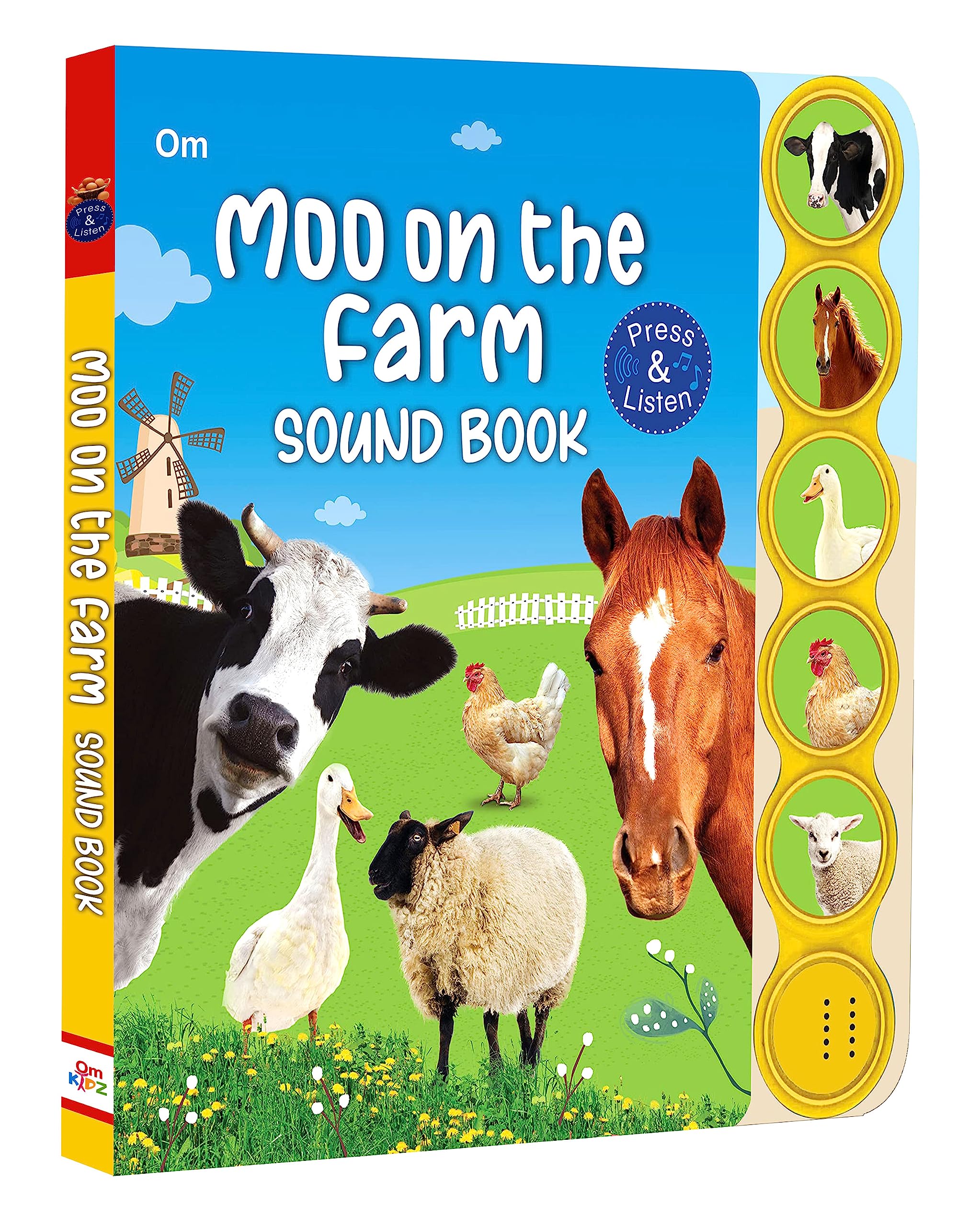 Moo On the Farm: Sound Board Book for Children | Touch & Listen Fun with Farm Animals | Realistic Animal Sounds | Learn Through Play | Baby’s First Noisy Farm Adventure | Interactive Board Book for Little Minds