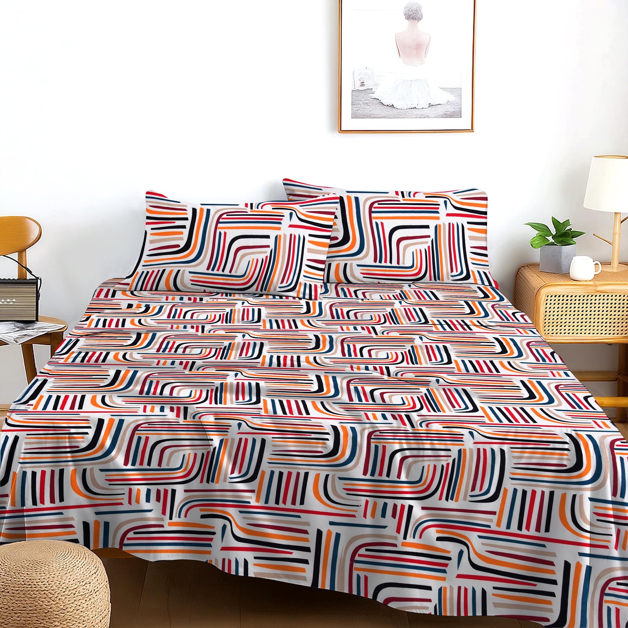 Small Double Microfibre Flat Sheet Set Printed with 2 Pillowcases โ image 1
