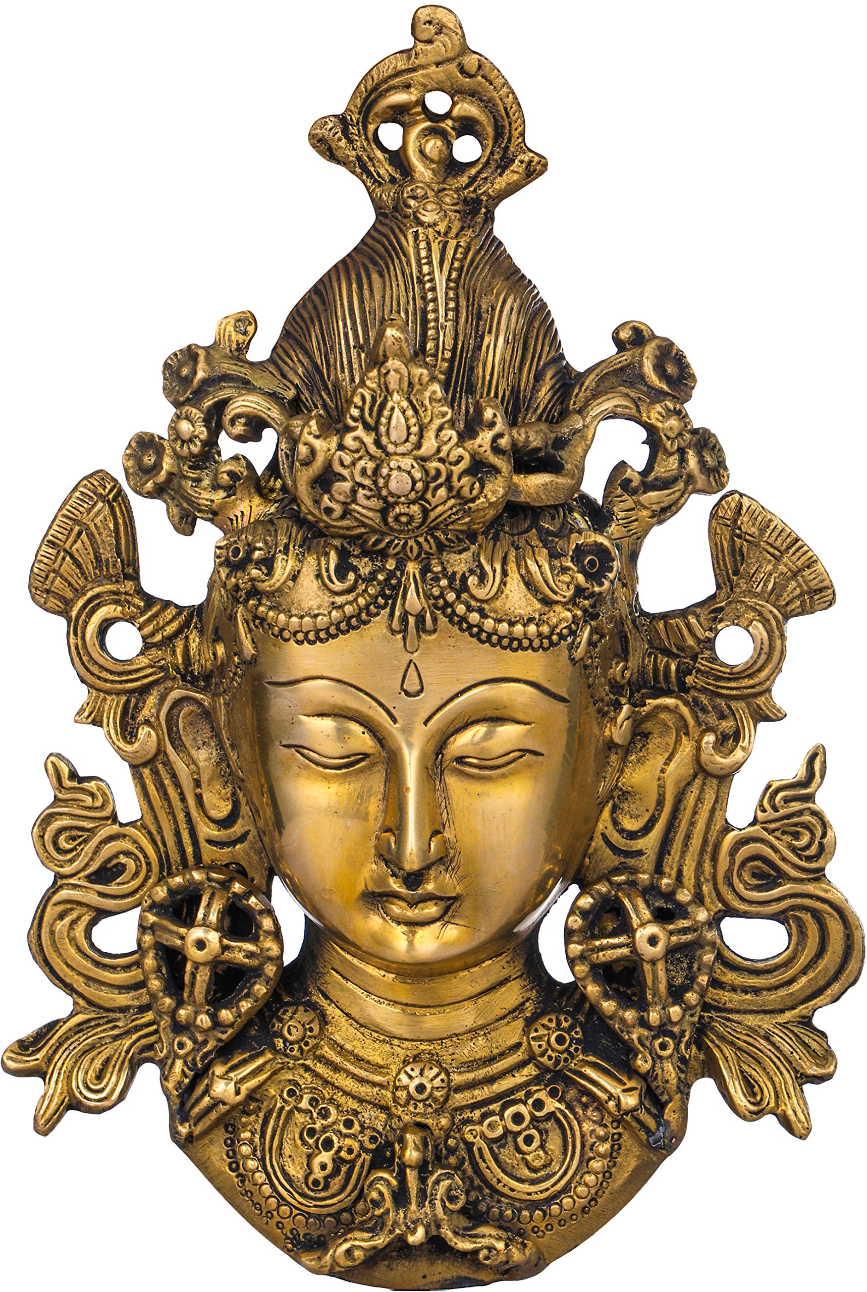 Statue de Tara tibétaine murale en laiton pour créer un coin zen chez soi