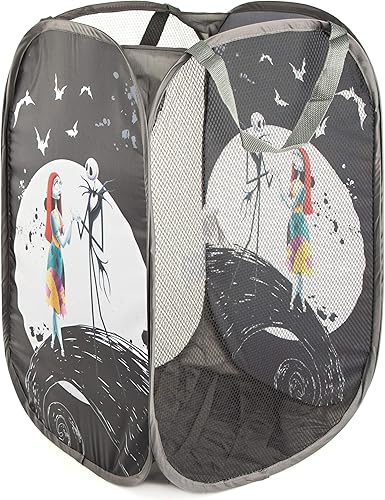 Miniatura 4 de Disney Nightmare Before Christmas Jack Skellington - Paquete de 2 almohadas de 2 piezas, incluye almohada Buddy, cesta desplegable