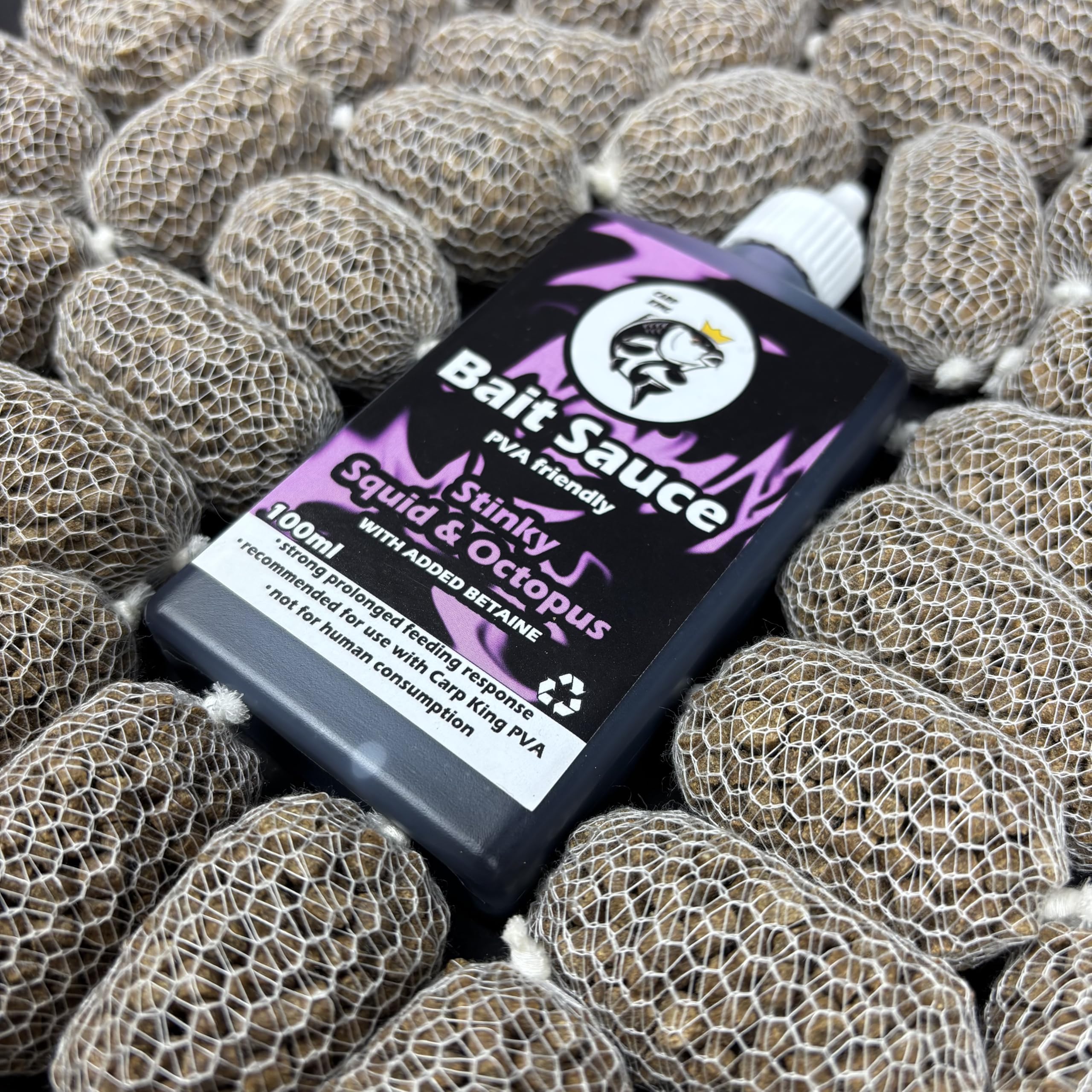 CARP KING PRE TIED PVA SESSION PACK (STINKY SQUID BAIT SAUCE)