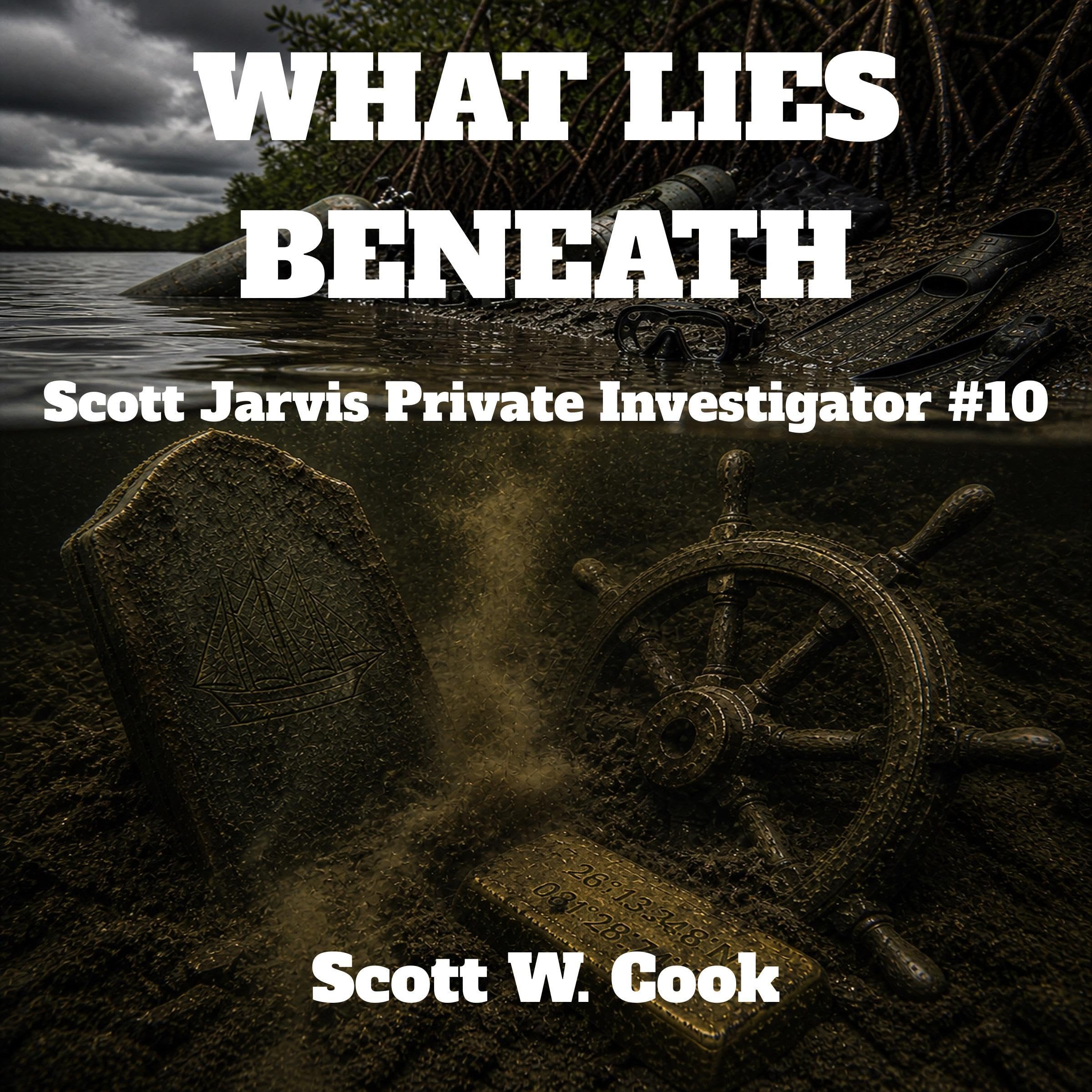 Cover art for What Lies Beneath: A Florida Action Adventure Novel (Scott Jarvis Private Investigator, Book 10)