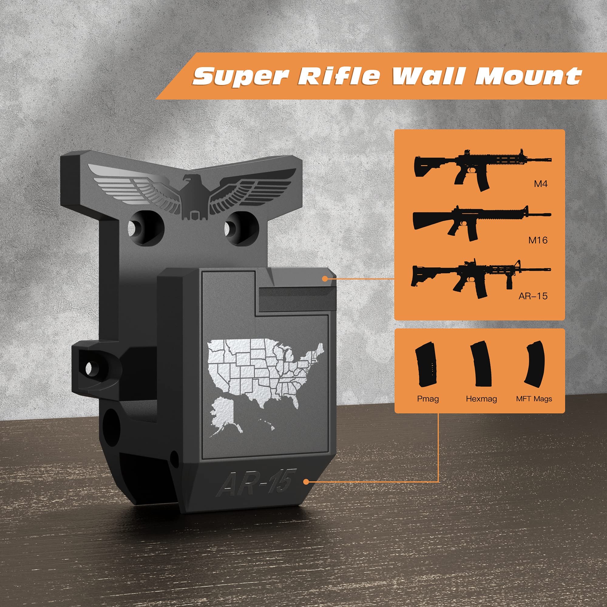 Tension Rack Rifle Rack Geyet Gun Wall Mount, AR15 300Lbs Of Tension Rack For 223/5 ...