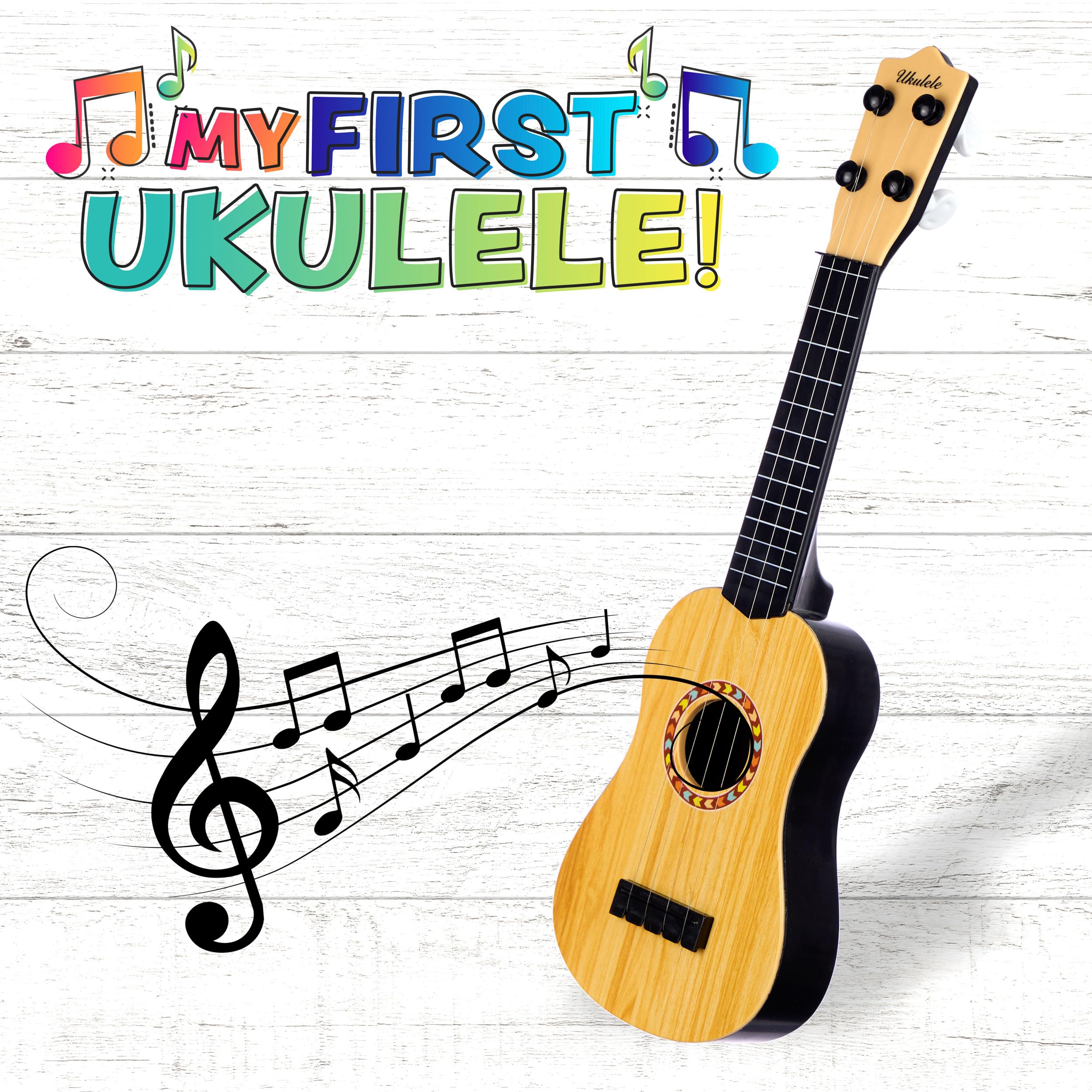 My First Ukulele - 16'' Kids Beginner Ukulele Musical Instrument Toy for Kids | Kid Activity Toy, Children Learning