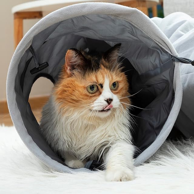Foto 6 de 7 de Túnel Plegable Funnyl InnovaGoods para Mascotas Gris Ø25x114 cm