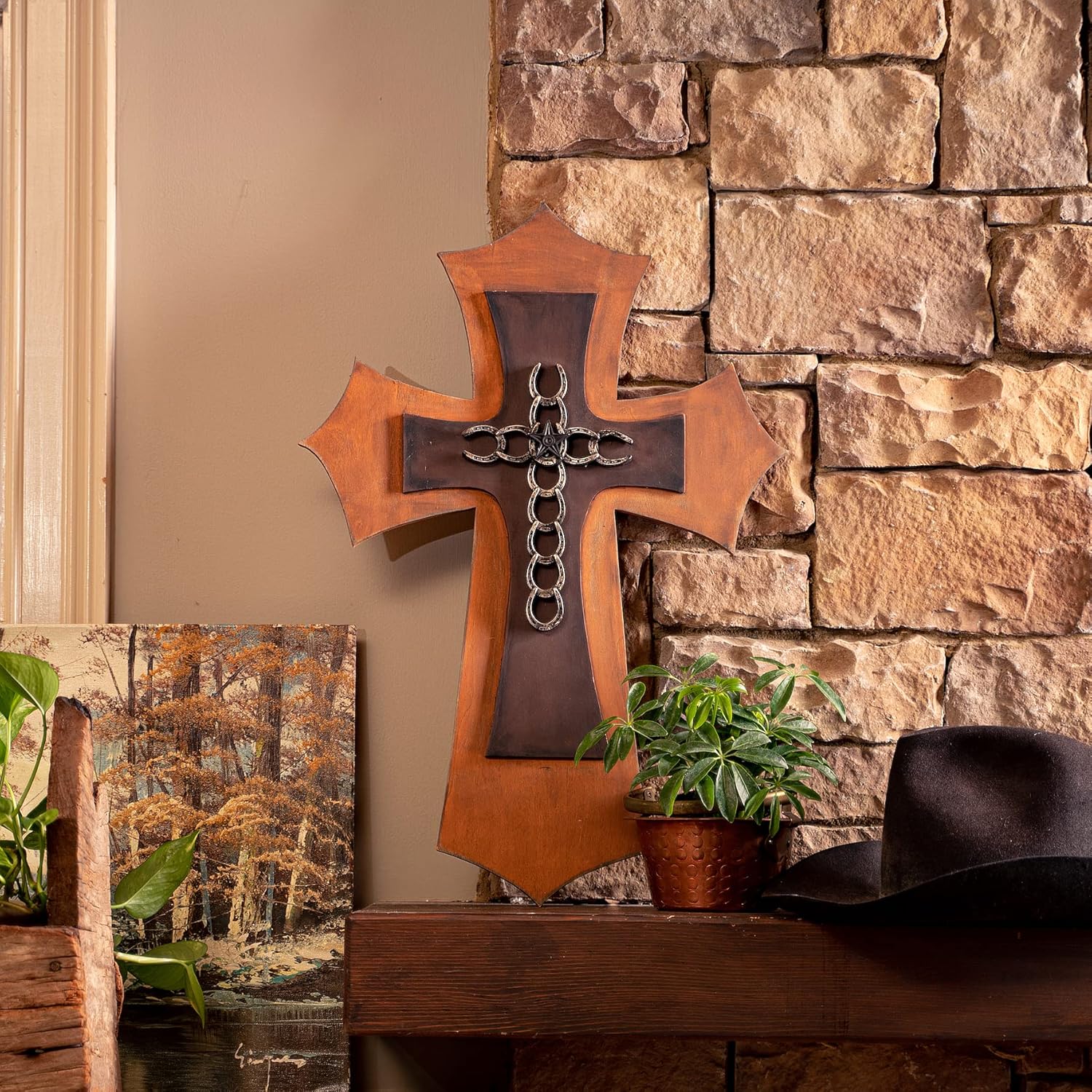 Unfinished Pointy Cross, 24-Inch