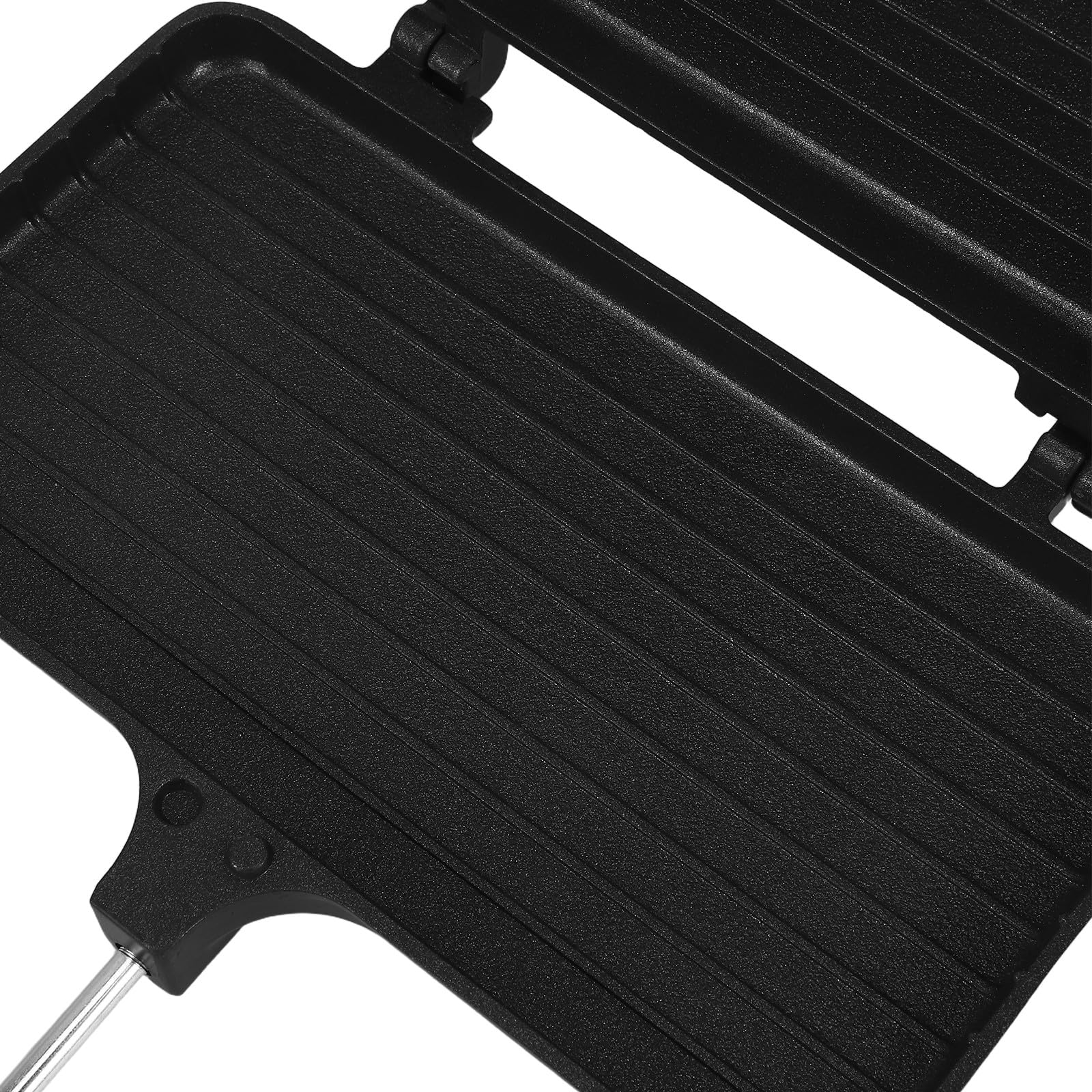 TOYANDONA Urządzenie do robienia kanapek śniadaniowych: długa drewniana rączka, dwustronna patelnia do grillowania, patelnia do grillowania na ognisku, nieprzywierająca forma do pieczenia, składany
