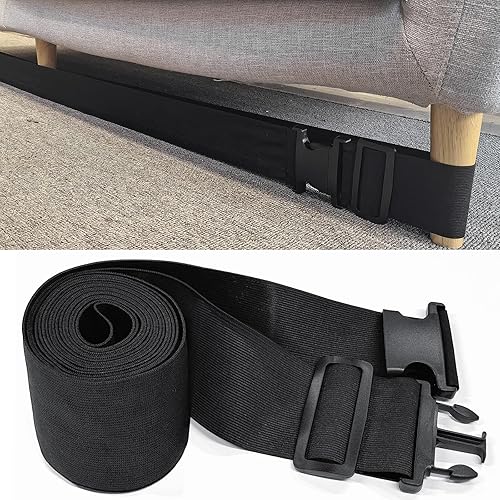118 Inch Under Couch Blocker,Under Sofa Toy Blocker for Pets,Under Bed Blocker with Adjustable Buckle,Elastic Strap Barrier for Sofa,Under Furniture Blocker Prevents Things from Entering the Bottom