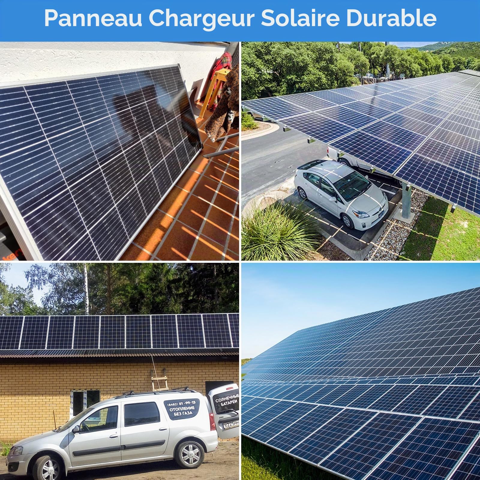 【Kit de panneau solaire Bluetooth et APP 160W】DERUXI Panneaux solaires pour caravane 160 W 0,7 kWh/jour hors réseau pour camping-car, bateau, voiture : panneau solaire 160 W 12 V + contrôleur de
