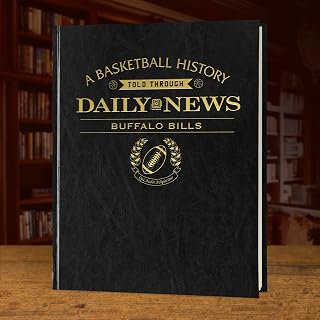 Signature gifts Personalized Football History Book - Sports Fan Gift - A Pro Football History Told Through Newspaper Archive Coverage - Add a Name Gold Foil Embossed for Free