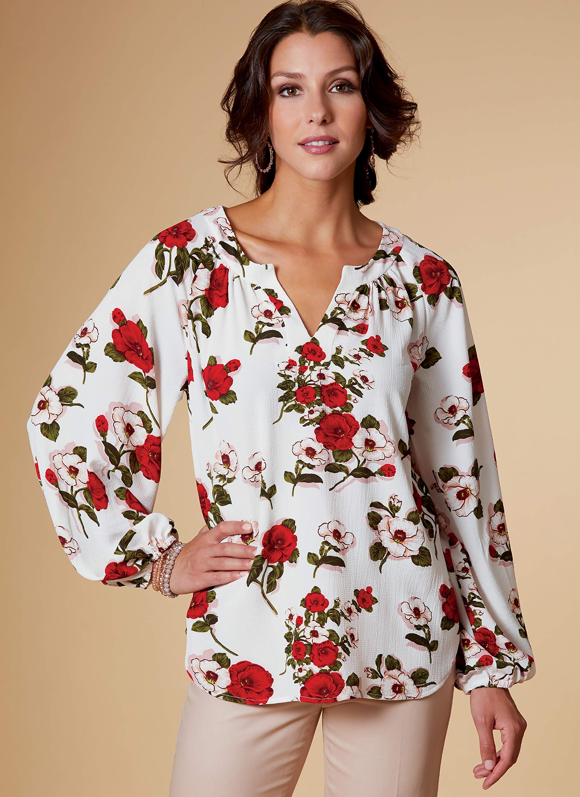 Butterick Sewing Pattern 6632 (E5) - Misses Top 14-22 B6632E5 14-22, 14, 16, 18, 20, 22 - Image 2