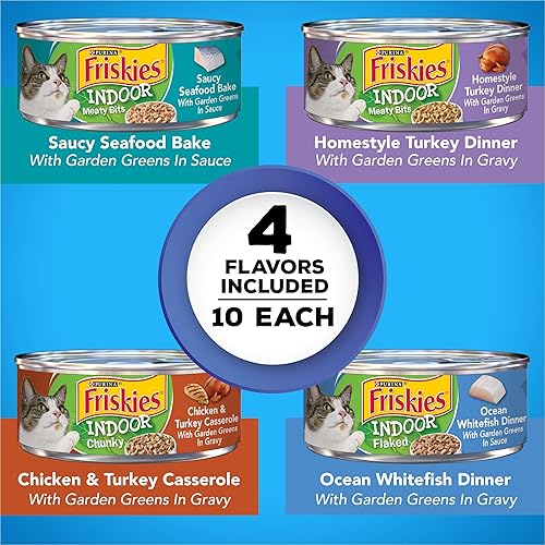 Miniatura 2 de Friskies Purina - Paquete variado de alimentos húmedos para gatos de interiores, YUMbelievaBOX YUM-stoppable Indoor Adventures - (40) 5.5 onzas