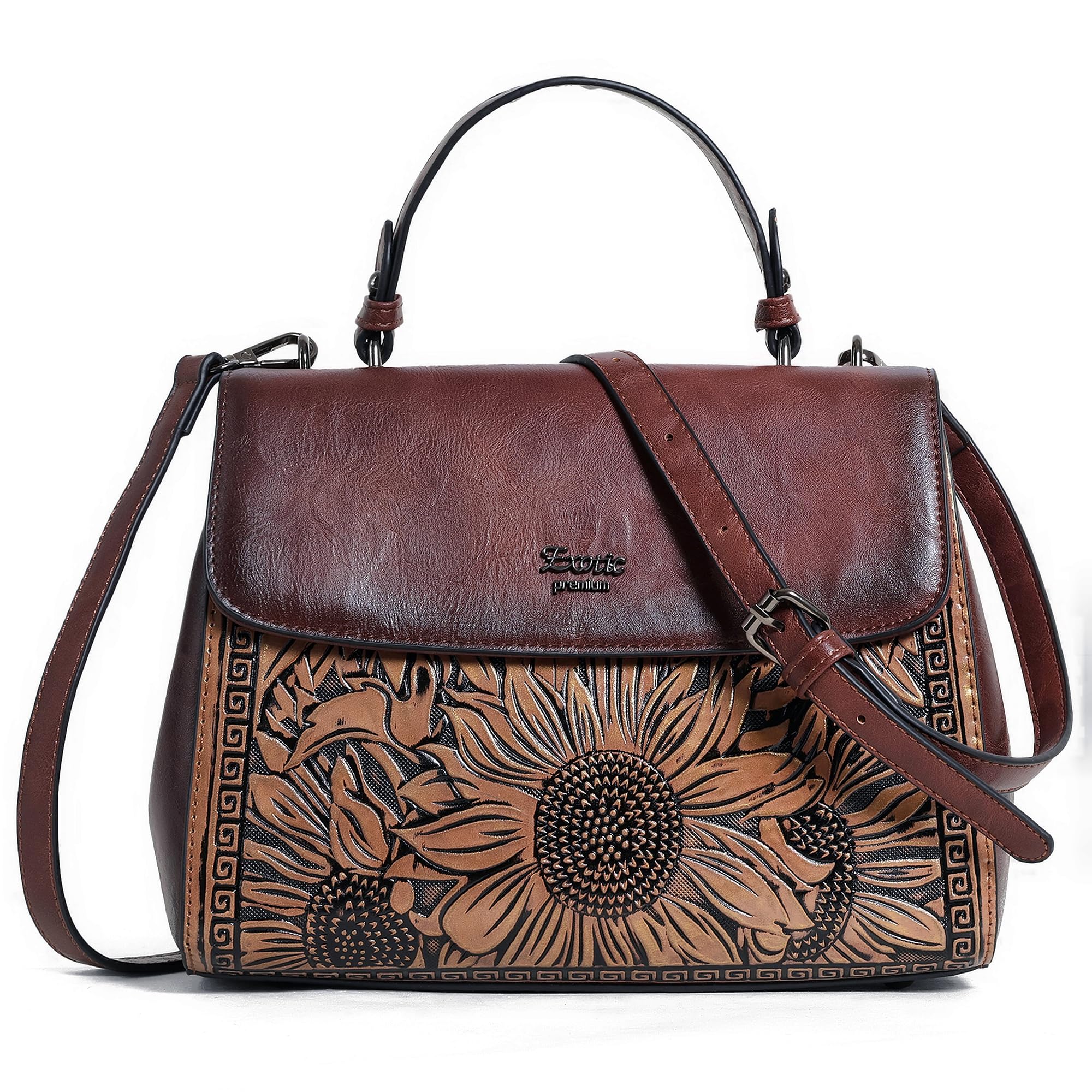 exotic Premium® Vintage Embossed Floral Flap Desing Sling Bag For Women-picture-40