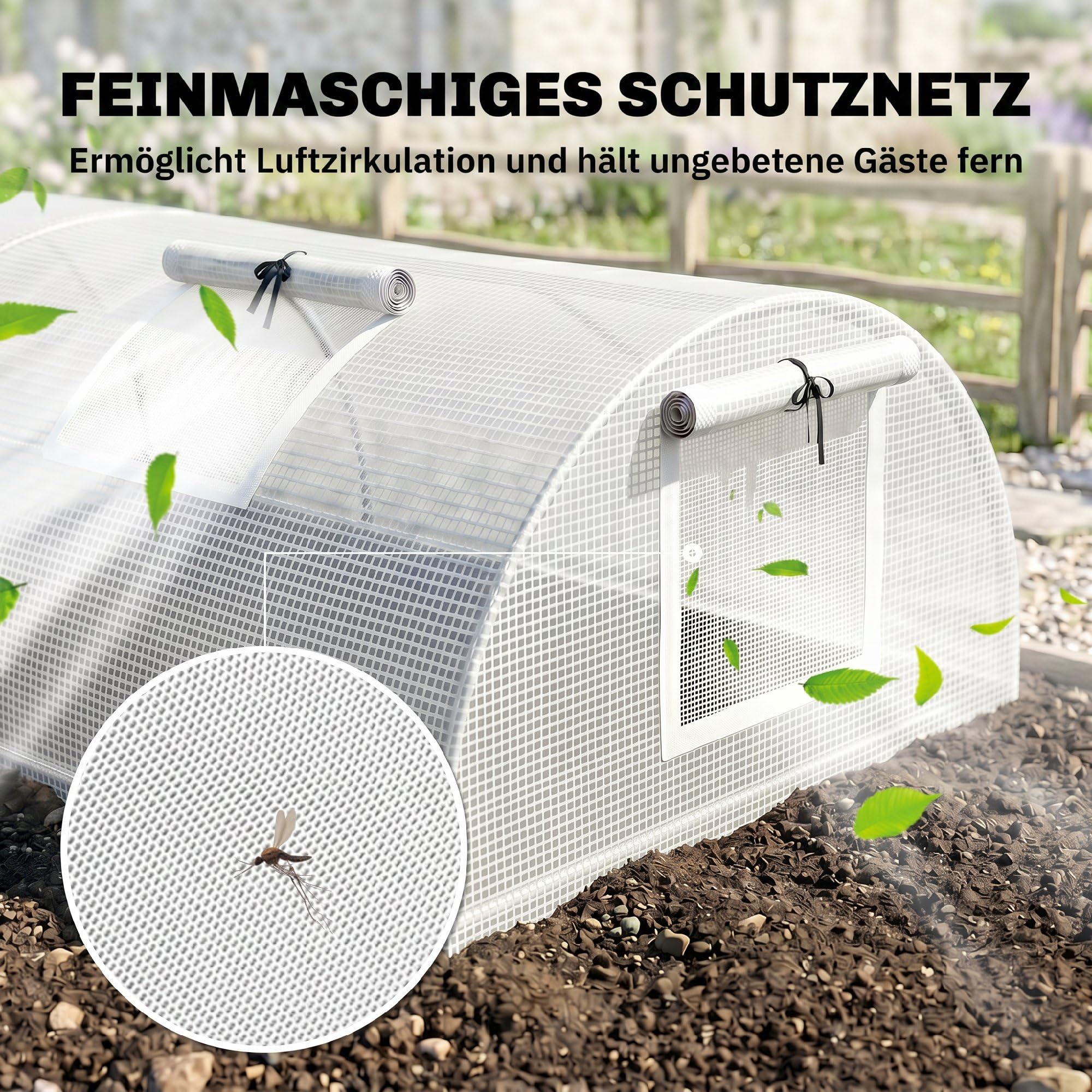 Outsunny 7' x 3' x 2' Serre Tunnel Portable Mini Tente de Culture Blanche