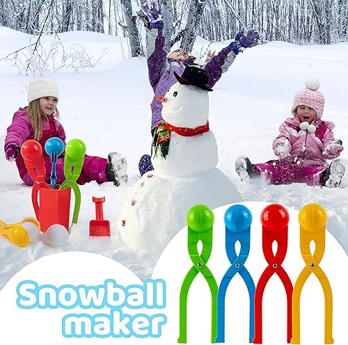 Miniatura 6 de JOYIN 8 piezas de fabricantes de bolas de nieve, juguetes de arena para playa, bolas de nieve y ladrillos para niños y adultos, peleas de bolas de