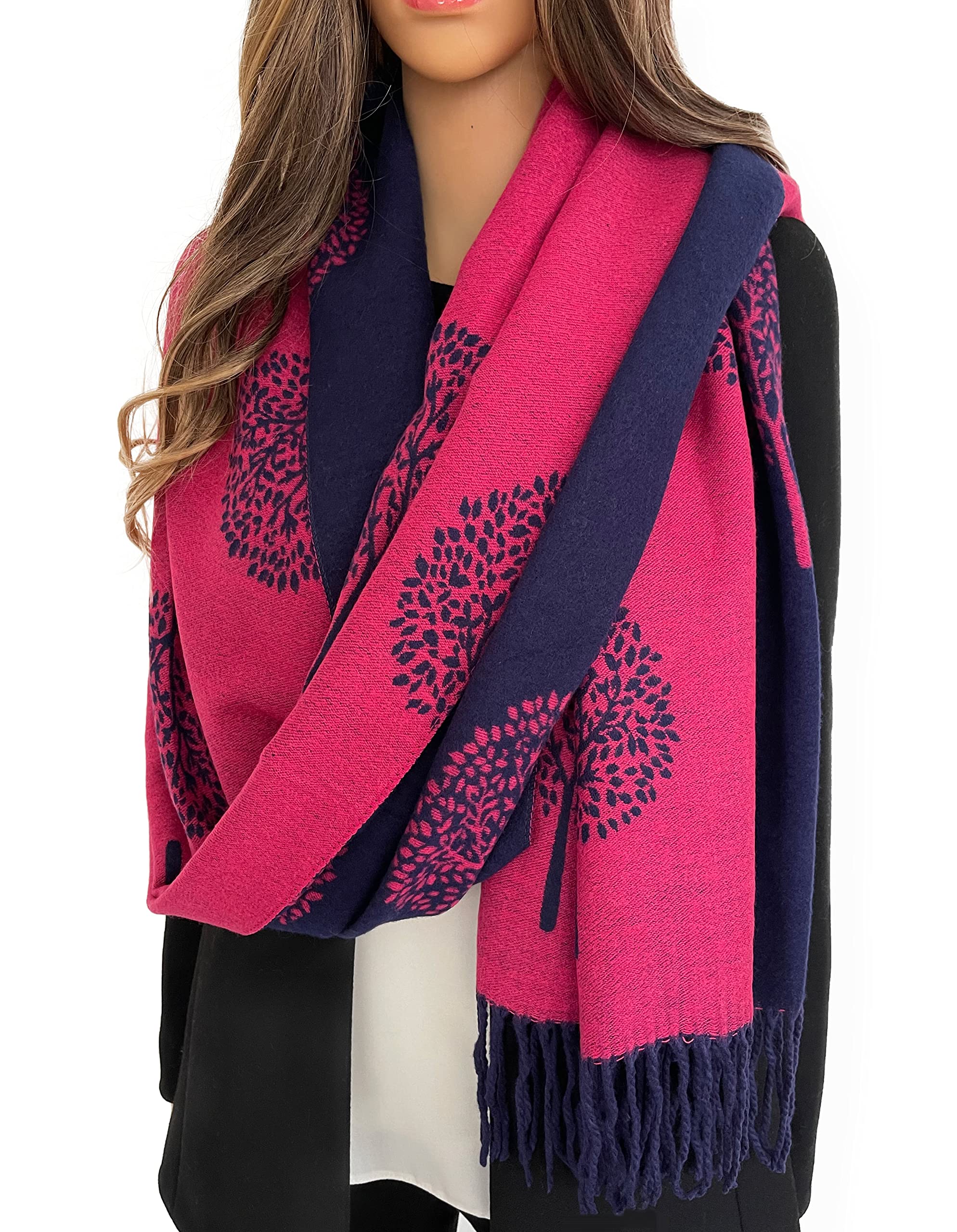 The Accessory Co Women Tree Of Life Blanket Scarf Winter