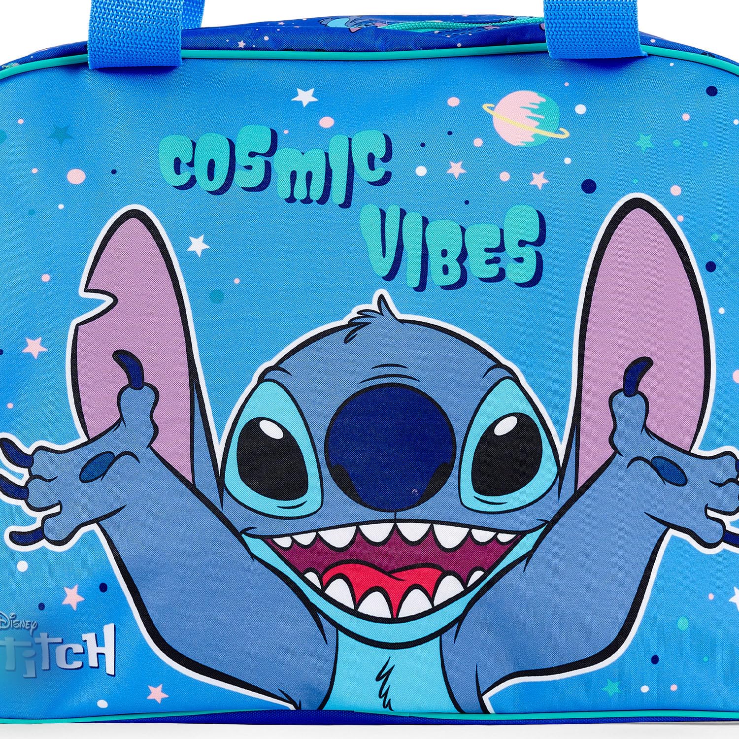 PERLETTI Borsone da Viaggio Stitch Bambino Bambina - Borsa Palestra Bambini Sacca Sportiva Blu con Tracolla - Borsa Sport Travel Bag Bimbo Bimba Asilo Elementari Capiente - Dimensioni 28x41,5x21cm