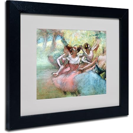 Amazon.com: Cuatro bailarinas en el escenario de Edgar Degas en marco de  madera, 16.0 x 20.0 in : Hogar y Cocina