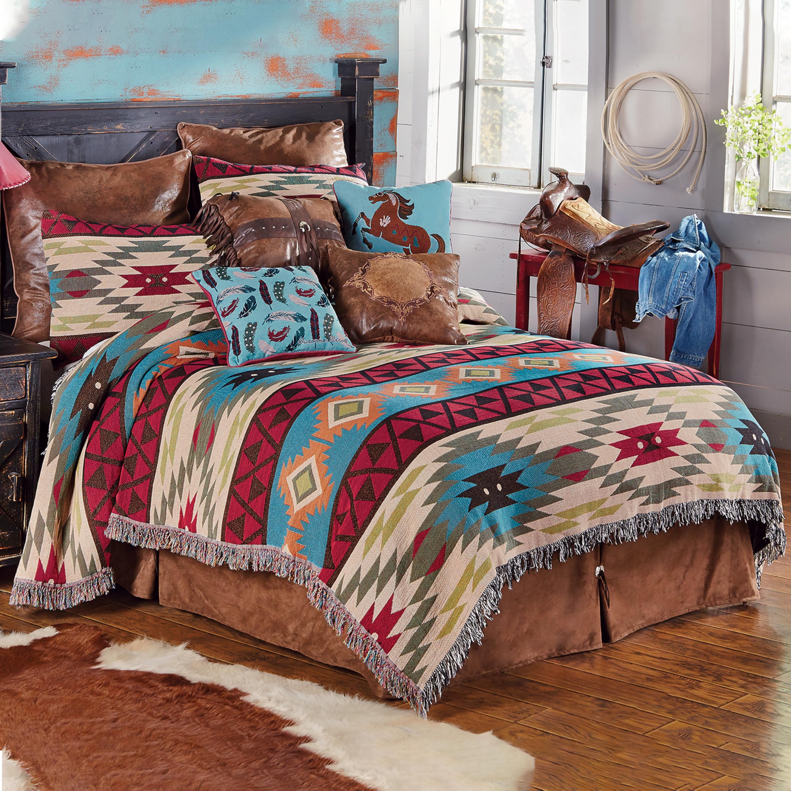 Black Forest Décor Southwest Expressions Tapestry Coverlet - King – Western Bedding – 106