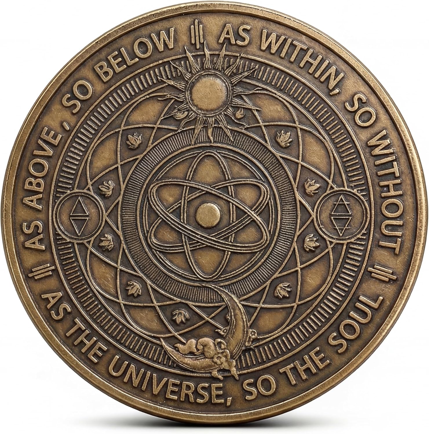 Universal Reflection Coin – Mindfulness Pocket Coin for Inner Clarity and Calm – Motivational Token for Daily Focus – Inspirational EDC Gift for Men & Women