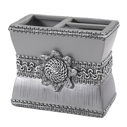 Avanti Linens - Soporte para cepillos de dientes, accesorios decorativos de baño, estilo elegante para decoración del hogar (colección de medallones