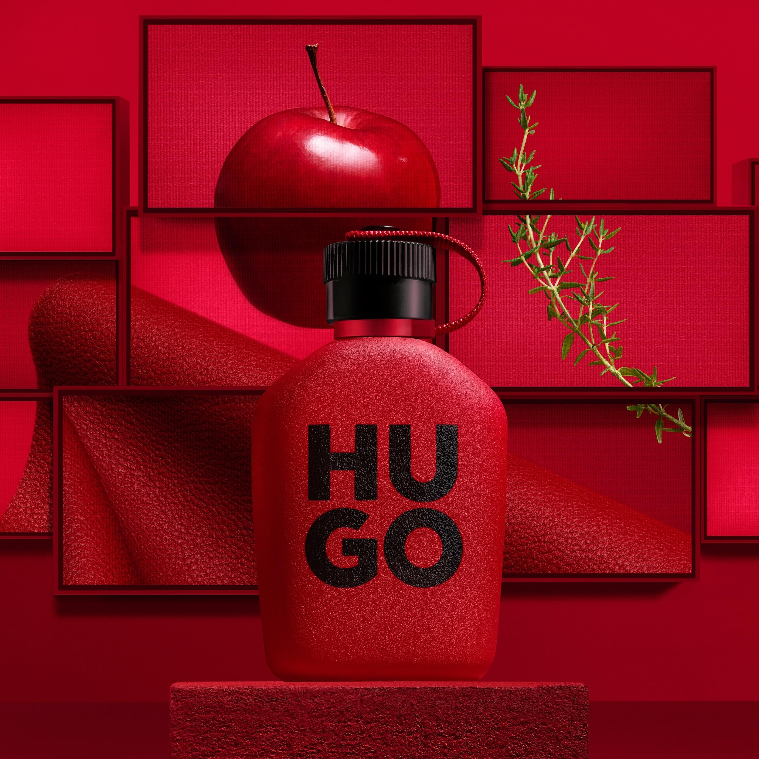 HUGO Intense Eau de Parfum para hombre | Fragancia masculina con notas de manzana roja y cuero rojo | Larga duración | 75 ml