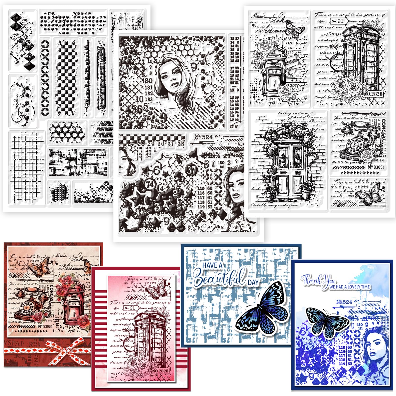 Tampons transparents pour réussir vos fonds vintage de scrapbooking sans rature ni bavure