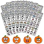 LINAYE 24 Sheets Eyes Face Stickers for Crafts, Halloween Crafts for Kids, 1440 Counts Eyes Mouth Cartoon Scribble Stickers for Kids Toddlers