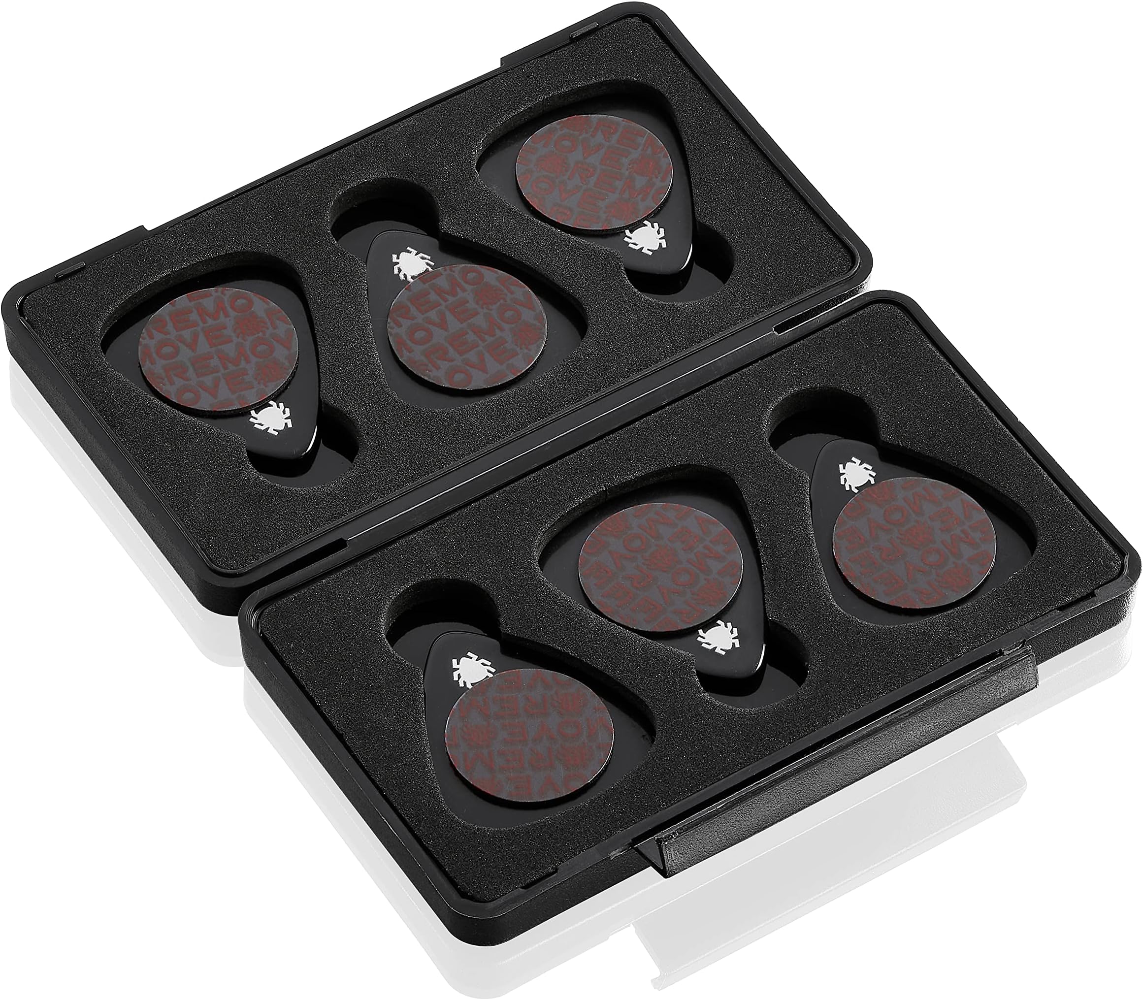 TIK PIK 6-Pack Guitar Picks for Acoustic & Bass Guitars | As Seen On Shark Tank | Black Thin Gauge