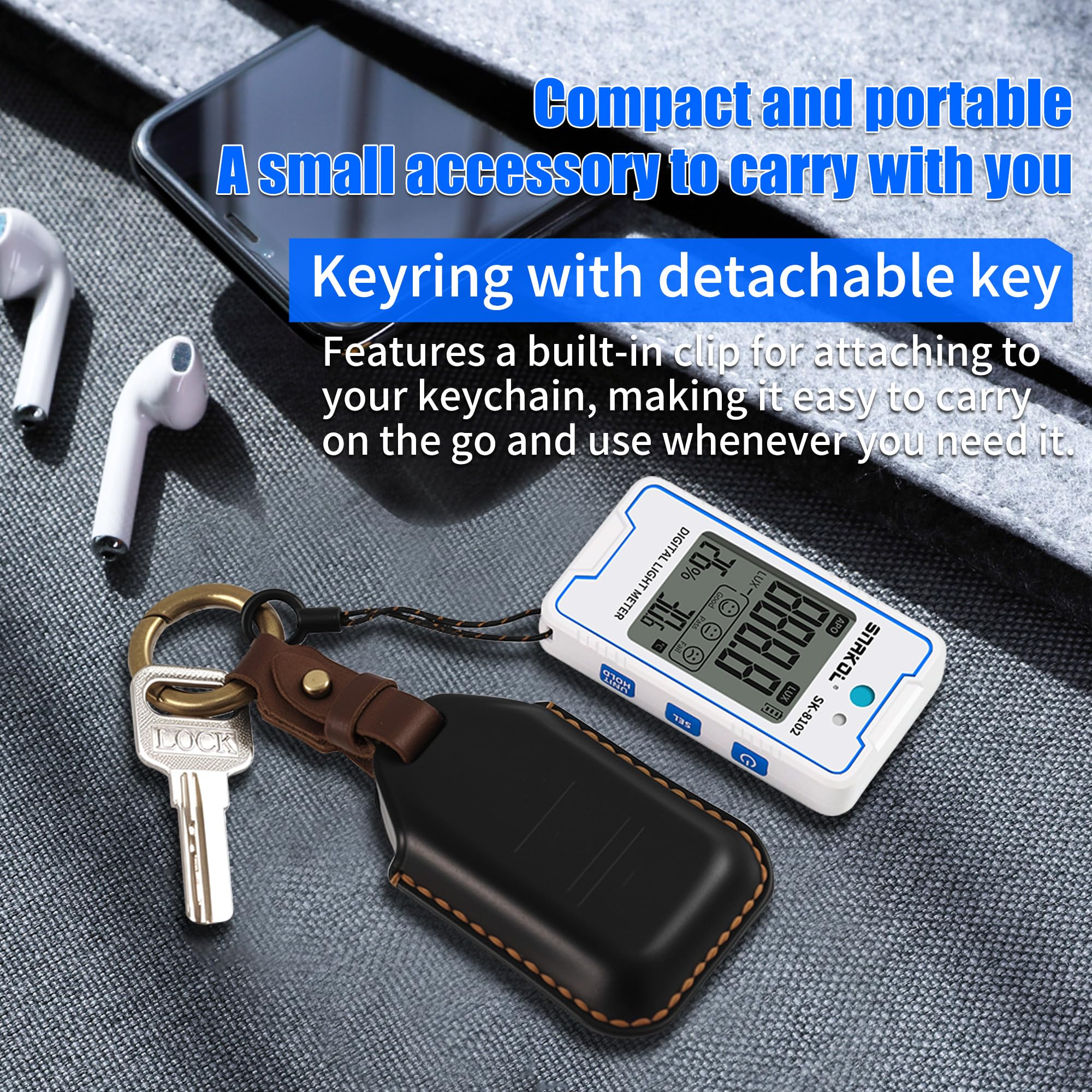 Digital Lux Meter - Illuminance Tester with Temp & Humidity -2