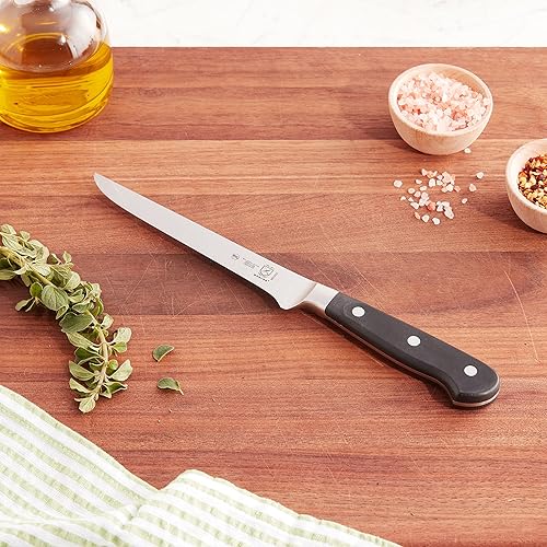 Miniatura 27 de Cuchillo de chef, Mercer Culinary Renaissance, forjado de 8 pulgadas, Cuchillo para pan, de 20.32 cm, 8", Negro