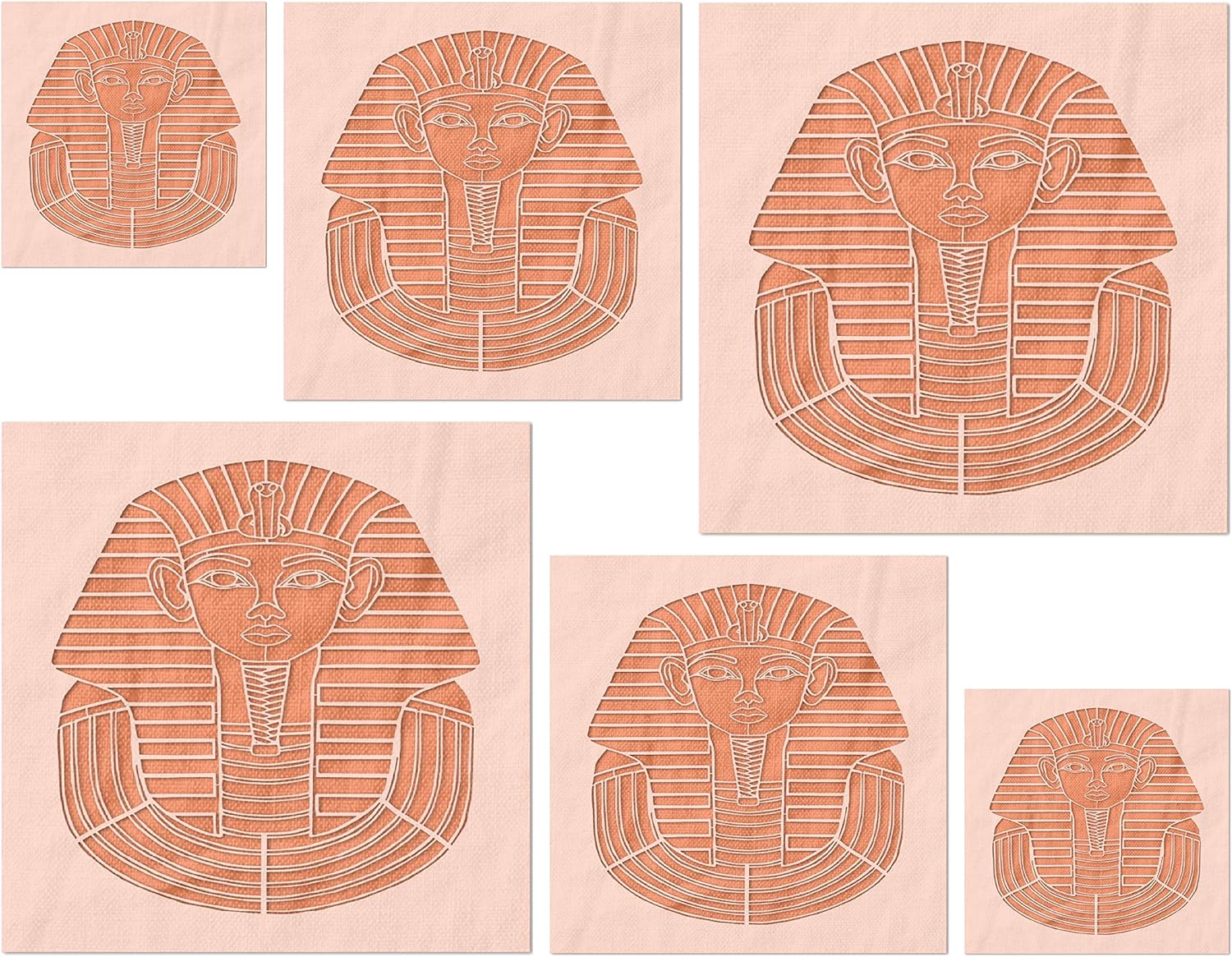 Stencil Stop Egyptian King TUT Nemyss Symbol Stencil - Reusable for DIY Projects, Painting, Drawing, Crafts - 14 Mil Mylar Plastic (12.75 x 18 inches)