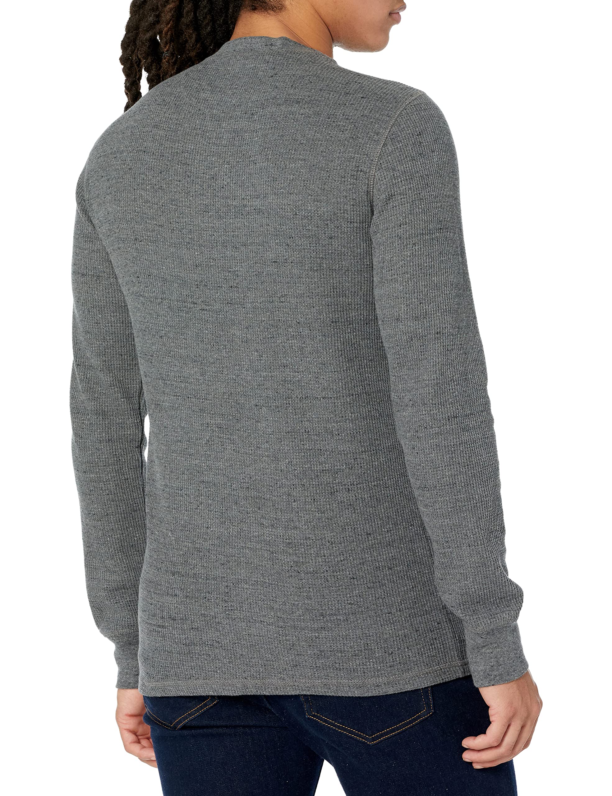 Amazon Essentials Mężczyźni Koszula henley w splot waflowy z długim rękawem slim fit