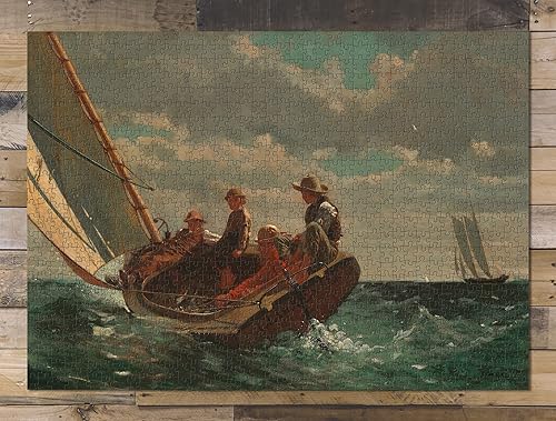 Miniatura 2 de Rompecabezas de 1000 piezas | Winslow Homer | Brisa (Un viento justo) | Rompecabezas de pintura famosos