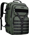 WITZMAN Travel Backpack for Men 45L Convertible Bag Fits 17" Laptop | Large Nylon Carry on Luggage Bag, 3 in 1 Laptop Backpack Airline Approved, For Weekend Getaway, Overnight Trip, B688 Black