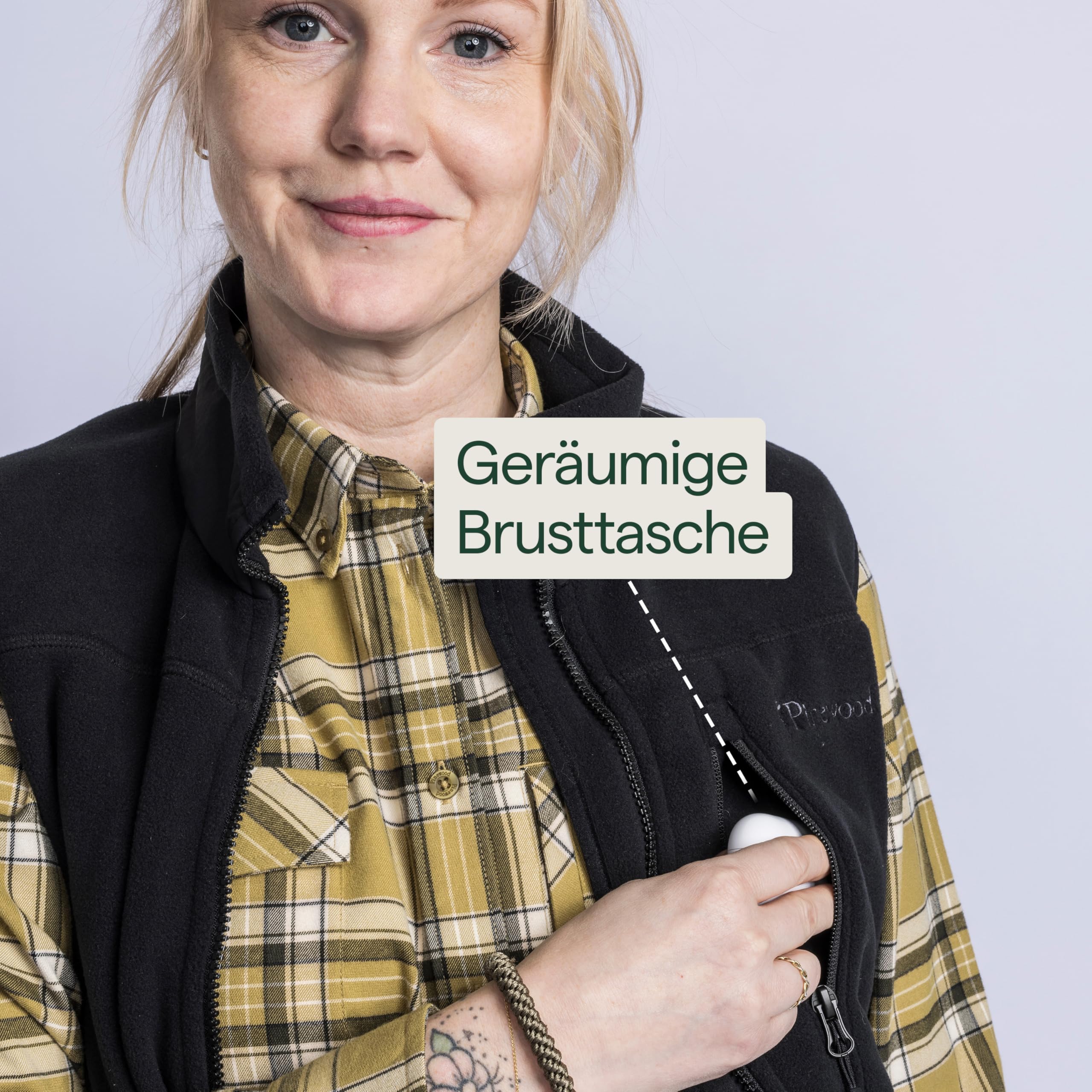 Pinewood Weste Damen, Fleeceweste Damen ärmellos für Outdoor und Alltag