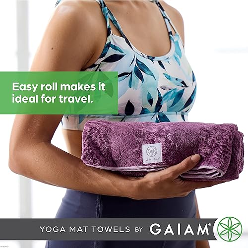 Miniatura 6 de Gaiam Toalla de la esterilla de la toalla de la microfibra del tamaño de la esterilla de la yoga