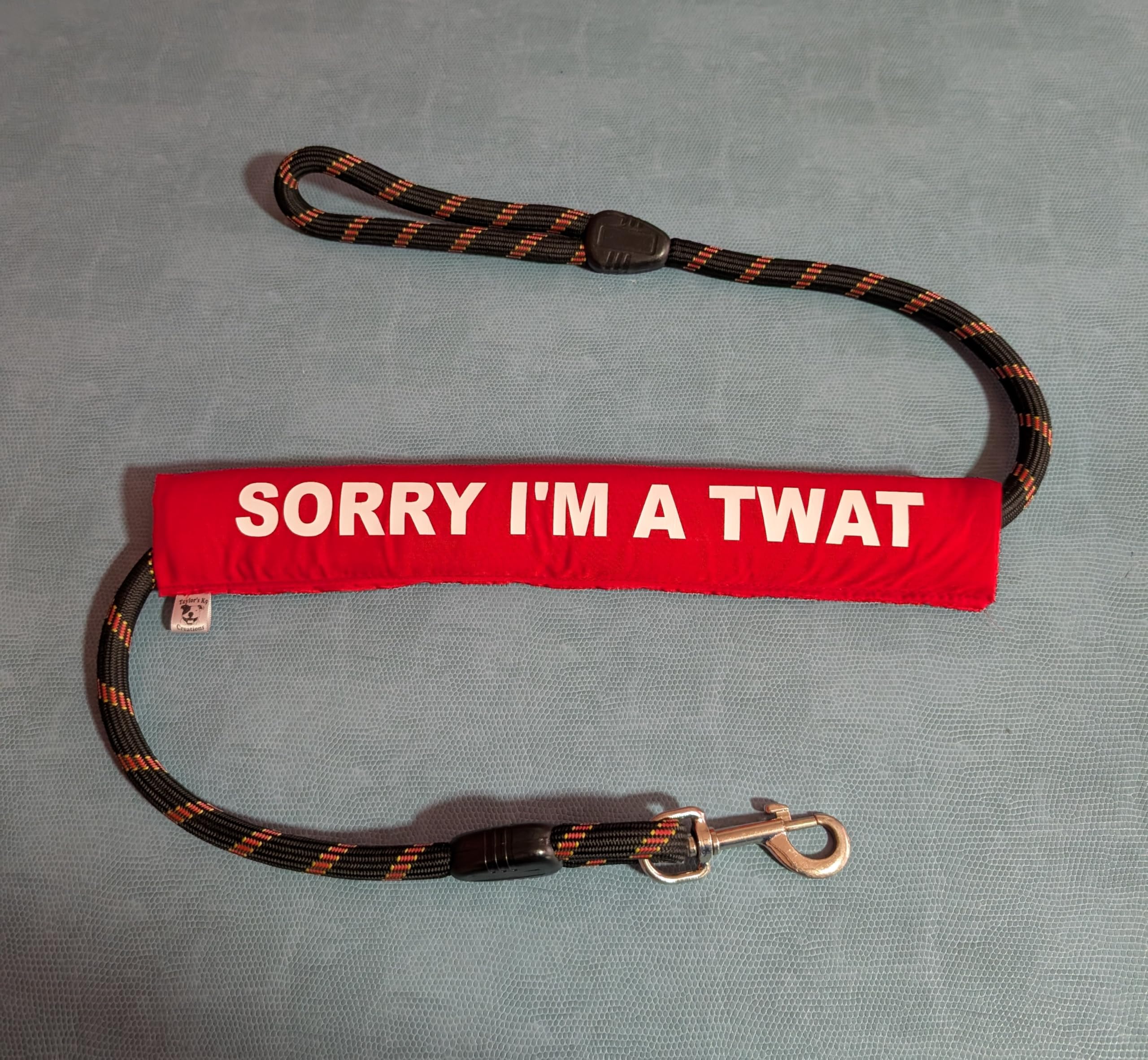 sorry i'm a twat dog lead sleeve cover wrap, colour choices (purple)