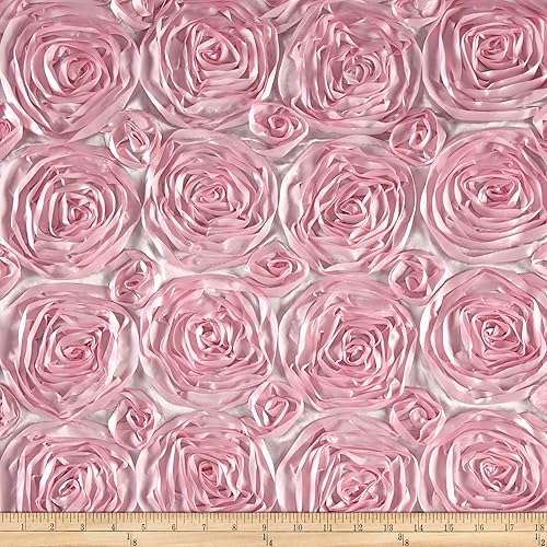 Ben Textiles Inc. Roseta de boda rosa satinado