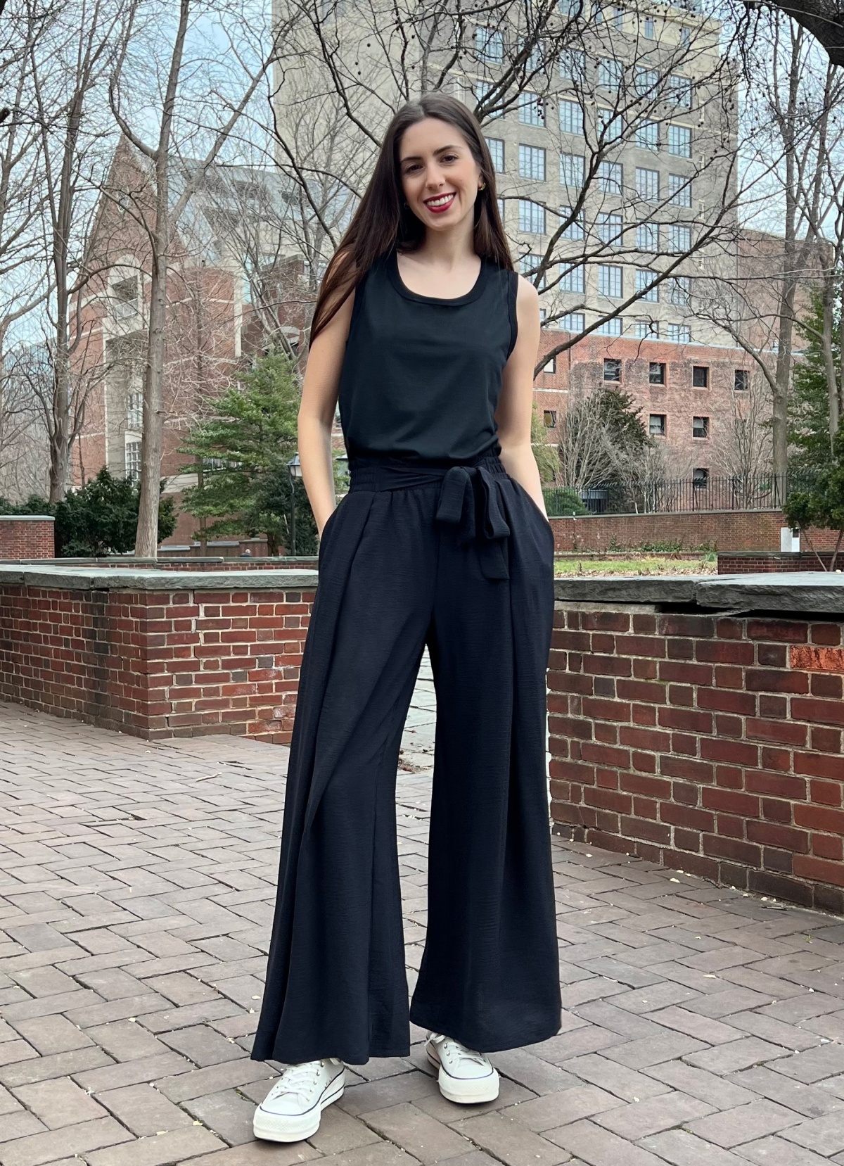 3 Pantalons Palazzos Larges Sans Repassage - Taille Unique, Neufs Avec étiquettes, Motif Love