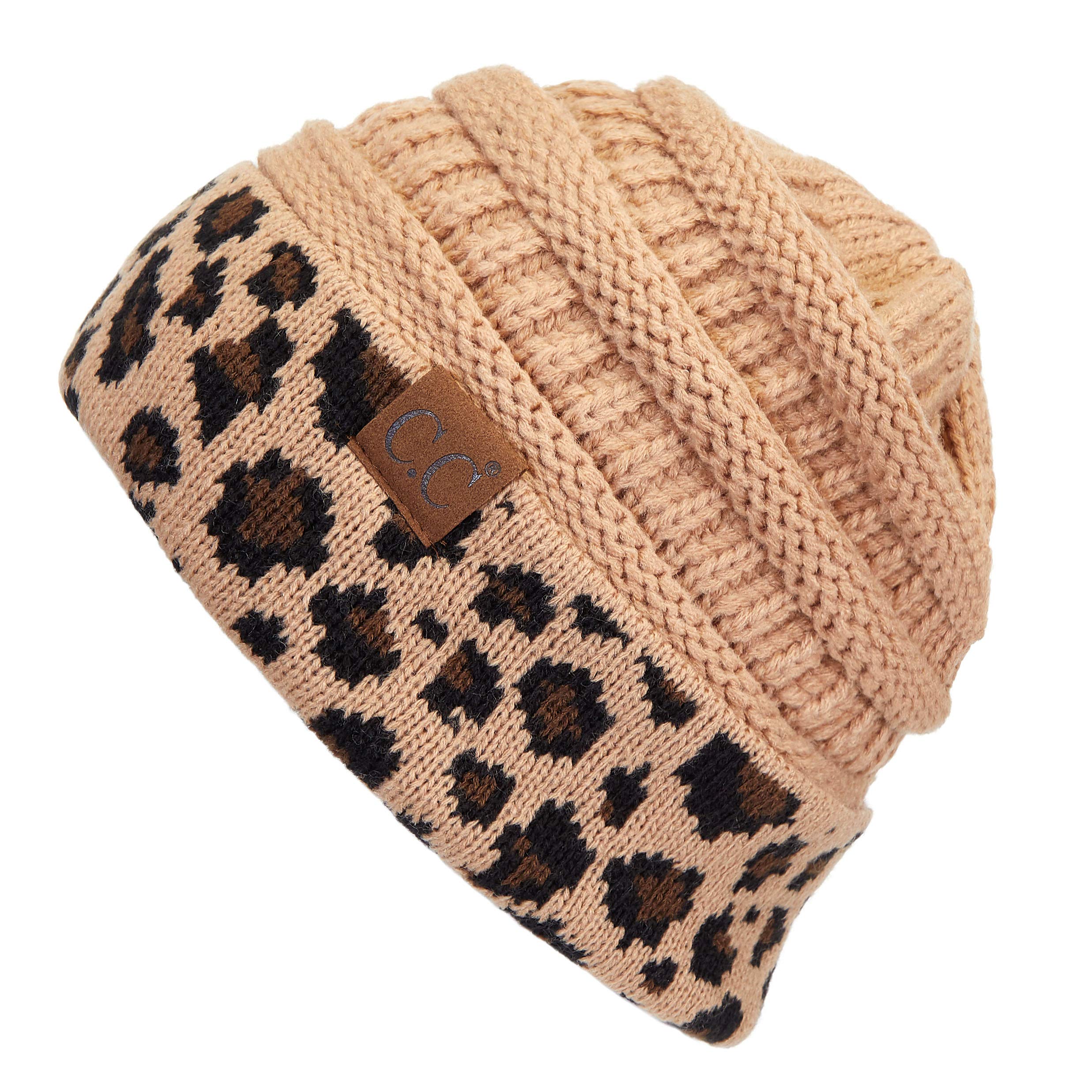 C.C Trendy Warm Chunky Soft Stretch Cable Knit Beanie Skully, Winter Mint, One Size — view 40
