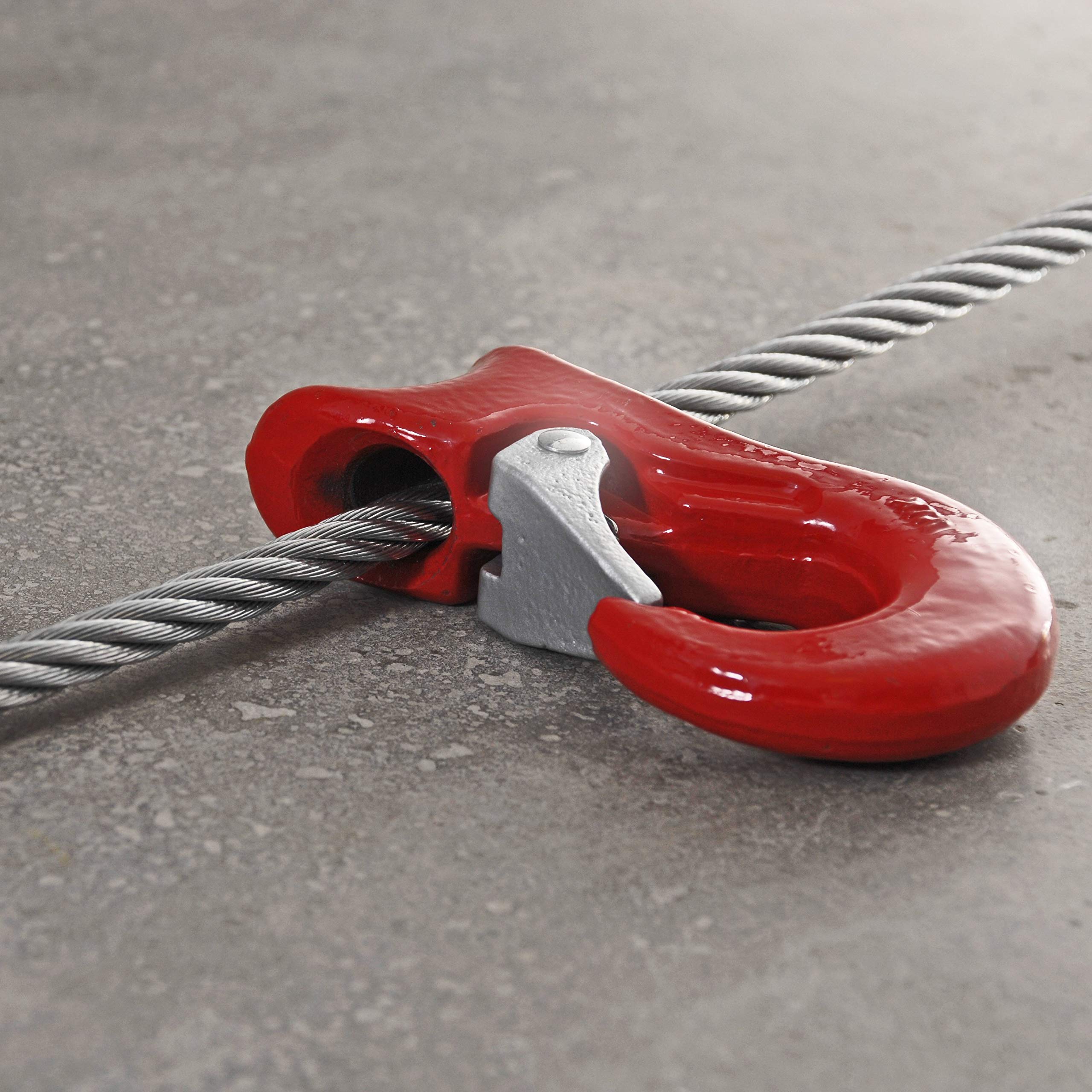 Câble d'élingage avec cosses, câble de débardage – Câble forestier avec crochet coulissant | 10mm – 16mm | 0,5m – 50m | Ø12mm / 1.500kg charge utile | 3m