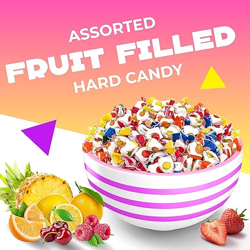 Miniatura 3 de Caramelos duros rellenos de frutas surtidas, delicias antiguas (bolsa de 1 libra - aprox. 70 unidades)