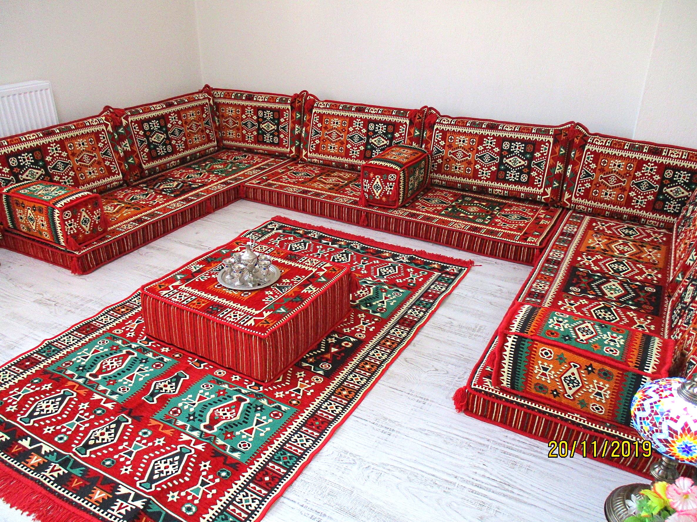 Buy Arabic U Shaped Sofa Set, Arabic Floor Seating, Arabic Floor Sofa